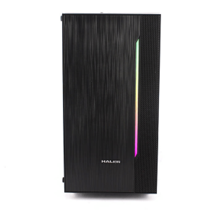 CASE HALION GAMING RAIDER CQ-02 RGB SIN FUENTE USB 3.0/USB 2.0 negro y blanco