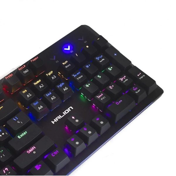 Teclado Gamer Mecánico Halion Ha-k940 Mustang Rgb Usb