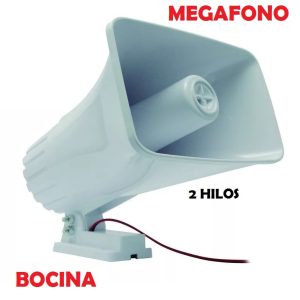 BOCINA ALTAVOZ MEGAFONO 12VDC 30W Paneles alarmas