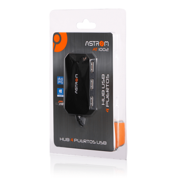 Hub Usb 2.0 De 4 Puertos Astrom AT-1002 Pc O Laptop - Imagen 5