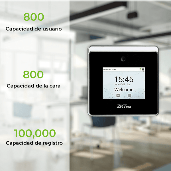 Control Asistencia y Acceso Facial, ZKTeco Horus TL2, Wifi, Cableado, 800 Usuarios - Imagen 5