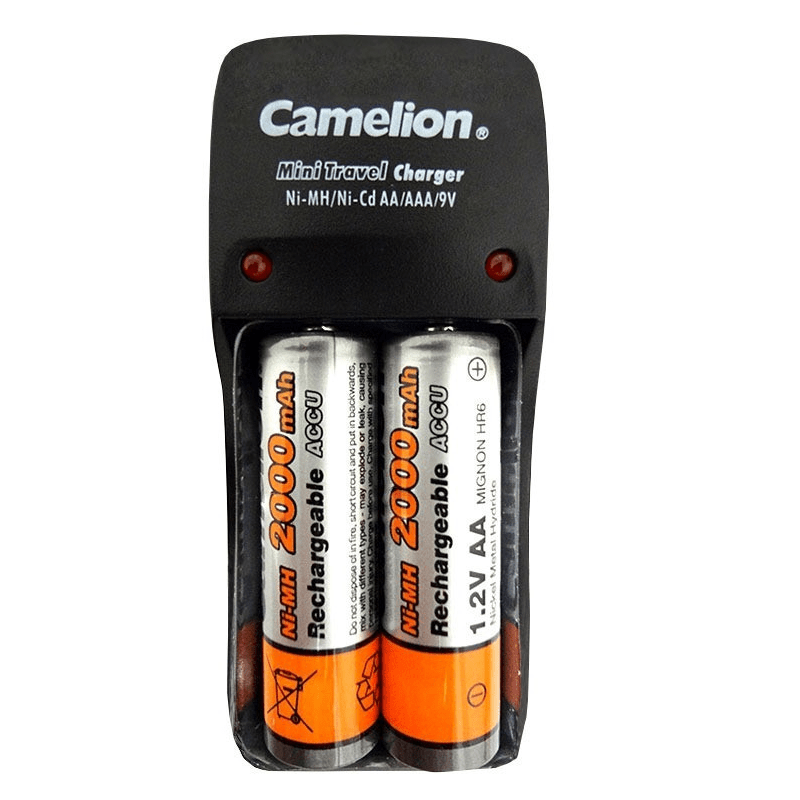 CAMELION CARGADOR + 2 PILAS RECARGABLES AA 2000mAh - Infofar System