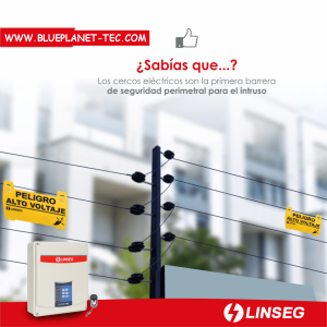 Kit Cerco Electrico-Sirena-alarma de alto voltaje Linseg MAX1-RF