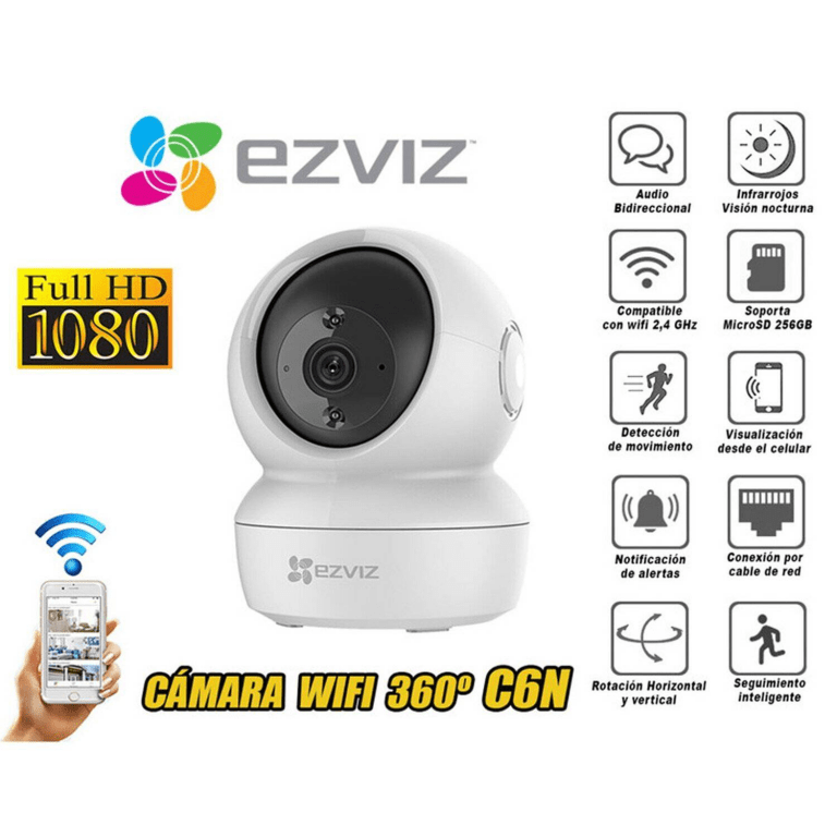 CAMARA DOMO IP WIFI 2MP 360° EZVIZ CS-C6N-R101-1G2WF LENTE 4MM IR 10M ...