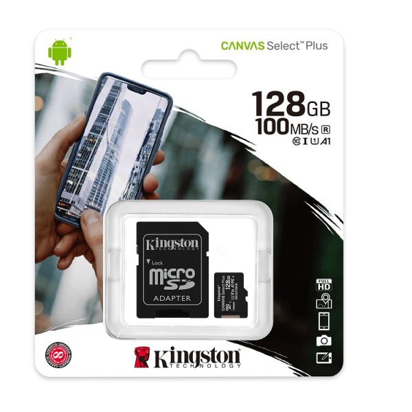 Memoria Kingston micro SD class 10 SDCS2/128GB canvas original