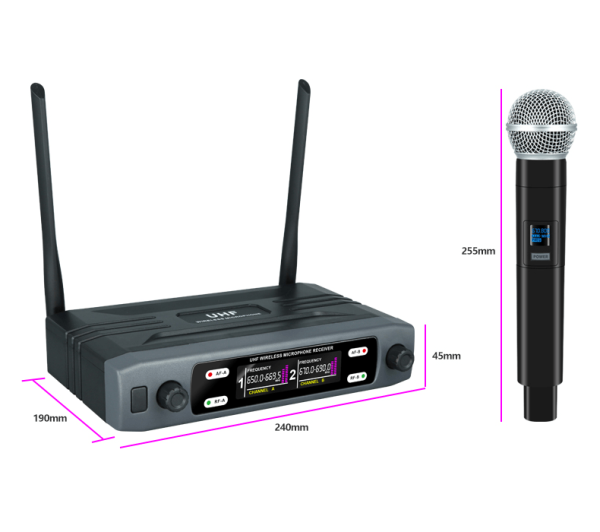 Kit/Combo Micrófono inalámbrico UHF ultra alta frecuencia - Imagen 6
