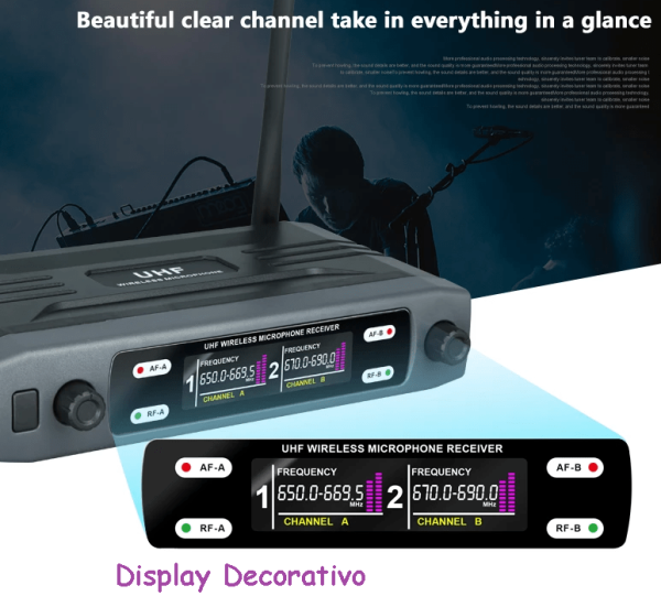 Kit/Combo Micrófono inalámbrico UHF ultra alta frecuencia - Imagen 8