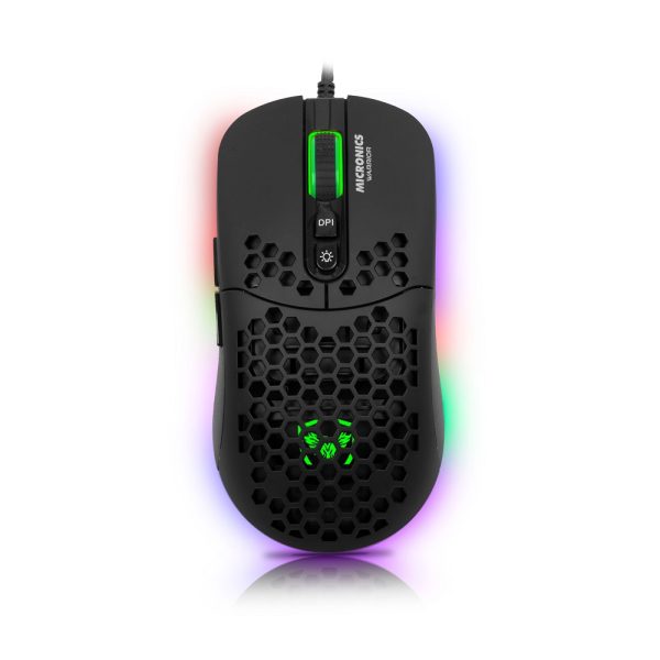 Mouse Gamer Micronics Rgb 7 Botones Warrior MIC GM827 7200 Dpi