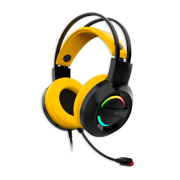 Audífono Gamer C/ Micrófono Antryx Iris-K Amarillo 7.1 Usb Agh-7100kte