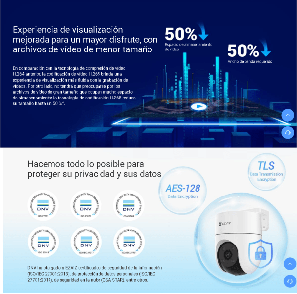 Camara IP externa PTZ Giratoria CS-H8C-R100-1K2WKFL 2MP 1080P WiFi/Ethernet Ezviz - Imagen 11