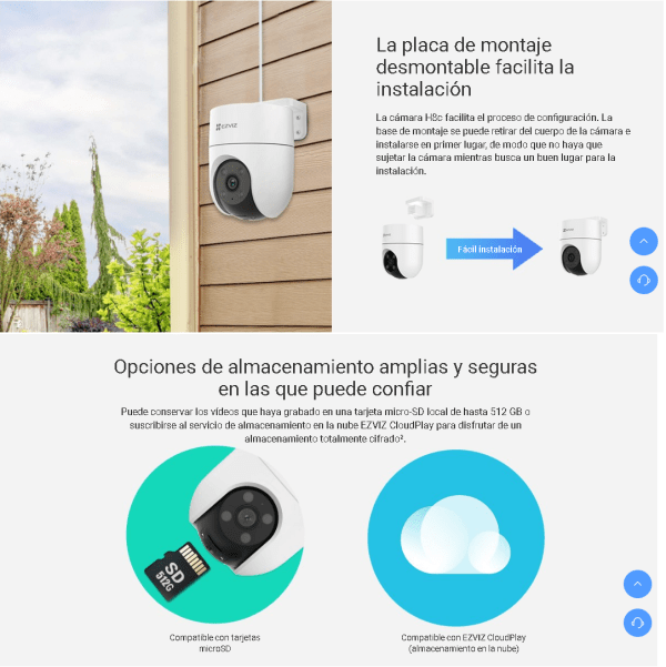Camara IP externa PTZ Giratoria CS-H8C-R100-1K2WKFL 2MP 1080P WiFi/Ethernet Ezviz - Imagen 10