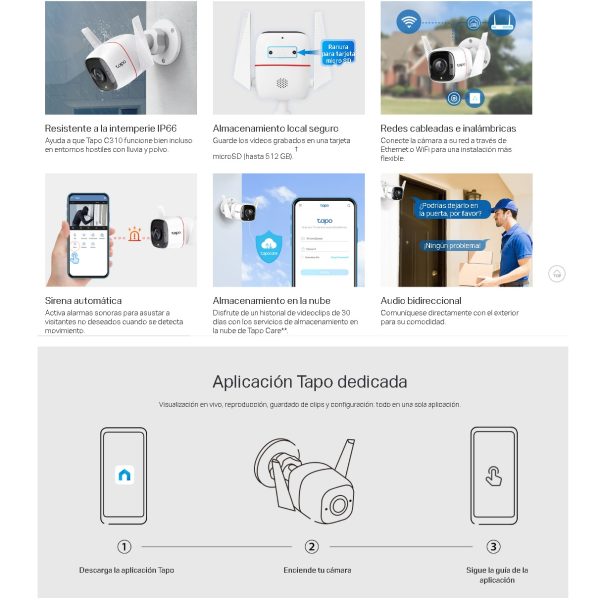 Cámara de Seguridad Externa IP WiFi Tapo C310 TP-LINK - Imagen 11