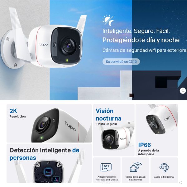 Cámara de Seguridad Externa IP WiFi Tapo C310 TP-LINK - Imagen 5