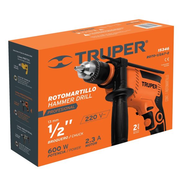 Taladro Percutor Profesional 1/2 600w Truper 15346 - Imagen 2