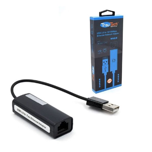 Adaptador De Red Usb 2.0 a Lan Ethernet 100mbps Trautech PE-LO100 - Imagen 2