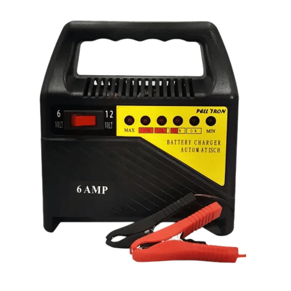 Cargador de Batería 6 Y 12 V Para Auto Moto 6 Amp PELLTRON PEL-703A