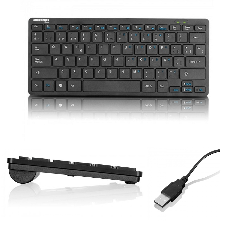 Mini Teclado Standard Cable Usb Micronics Mick500 Español