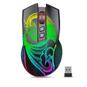 Mouse Recargable GM806 BT WIFI USB-C RGB 7B Micronics DRAGON