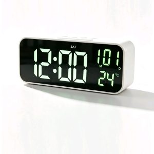 Reloj Escritorio Despertador Calendario Fecha Alarma Temperatura
